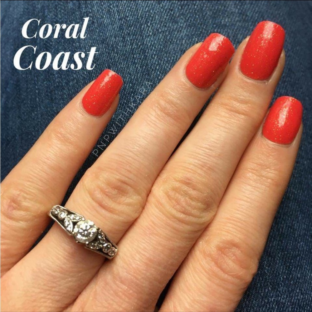 *Retired, HTF* Color Street: Coral Coast | Orange Gold Glitter Summer Beach - Picture 6 of 12